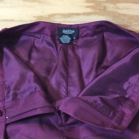4 Peck & Peck fuchsia silk lined Capri pants - Picture 8 of 14